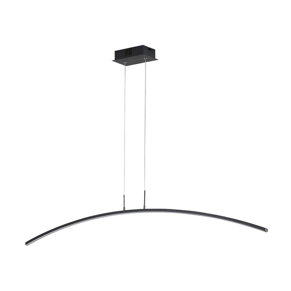 Ventilateur de plafond avec lampe LED noire pour éclairage de salon et cuisine