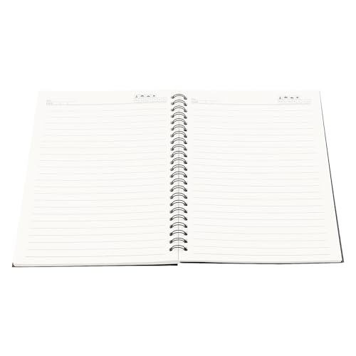 Bloc-notes A5 spirale avec pages lignées et couverture kraft noir pour notes de bureau - 5