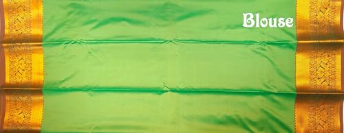 Image of VFCollections Women's Kanchipuram Silk Pure Pattu Sarees With Blouse