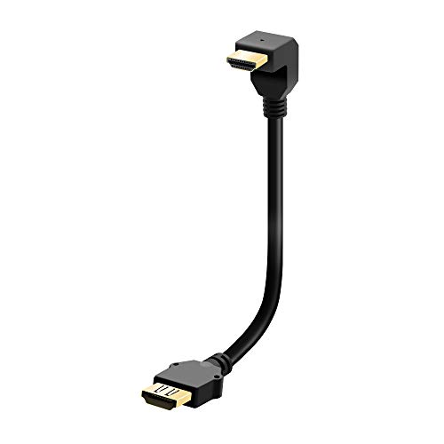 EZDIY-FAB Adaptateur à Angle Droit HDMI mâle à Femelle Extension HDMI Convertisseur plaqué Or pour Google Chrome Cast, Roku Streaming Stick-7.95in