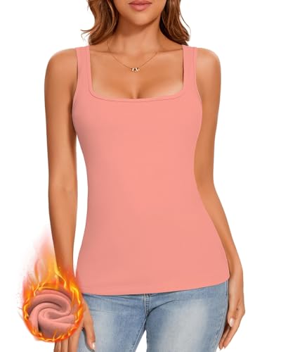 Image of Thermal Underwear Tank Top Fleece Shirt Cami Sleeveless Thermal Top Warm Undershirt Base Layer Women Cold Weather