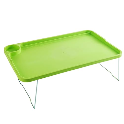 Mesa plegable para laptop con portavasos y superficie antideslizante miniatura 2