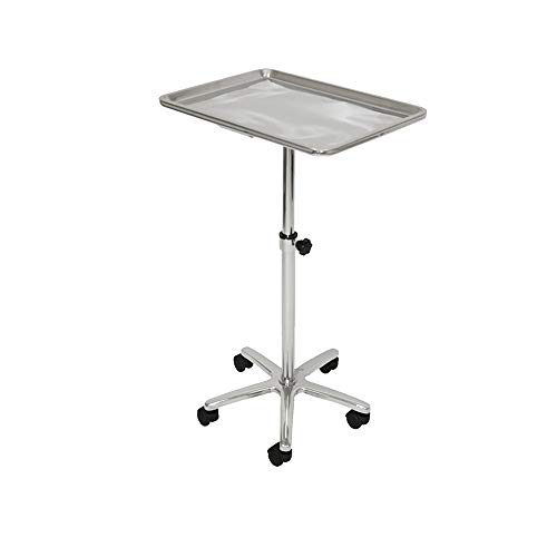 LCL Beauty Extra Large Stainless Steel Single-Post Mayo Instrument Stand & Work Tray