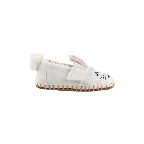 TOMS Infant Girls Crib Alpargata Slip On Flats Casual - White