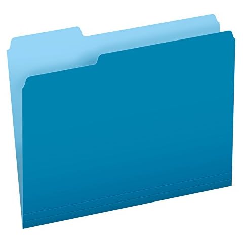 Pendaflex Two-Tone Color File Folders, Letter Size, Blue, 1/3 Cut, 100 per Box (152 1/3 BLU) Cover