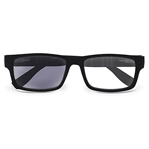 Betaview Black Rectangular Frames Photochromic Reading Glasses for Men and Women (+1.50) | 100% UV Protection | 2 in 1 Reading Glasses Lenses Darken In Sunlight | Unisex Sun Readers BET054 Cover