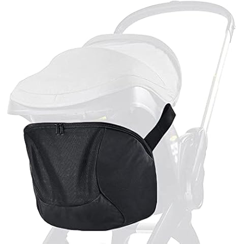 AIDIER Clip-On Storage Bag Compatible with Doona Stroller Car Seat, Exclusive Non-Slip Zipper Snap-On Stroller Bag, Baby Essentials Pram Organiser for Car Seat Stroller Accessories Cover