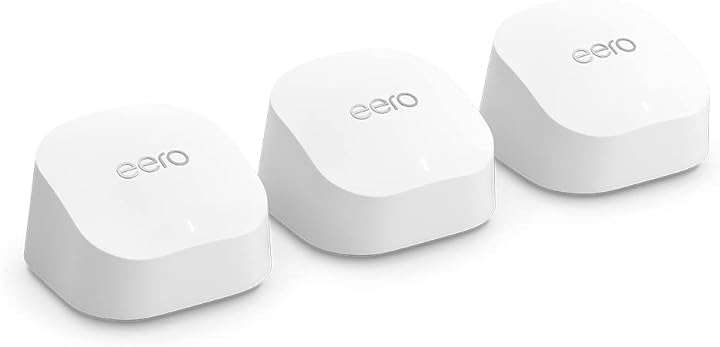 Eero sistema wi-fi 6 mesh dual-band amazon 6+ con hub per casa intelligente