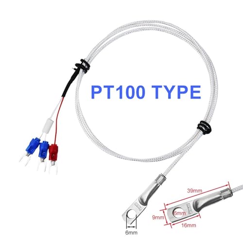 Termopar tipo J para controlador con cable trenzado de temperatura de 2m 2