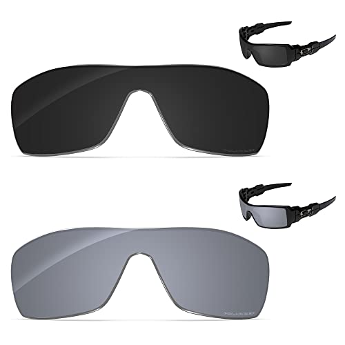 Image of Performance Replacement Lenses Compatible with Oakley Oil Rig, Polarized, UV Protection, Anti-Scratch