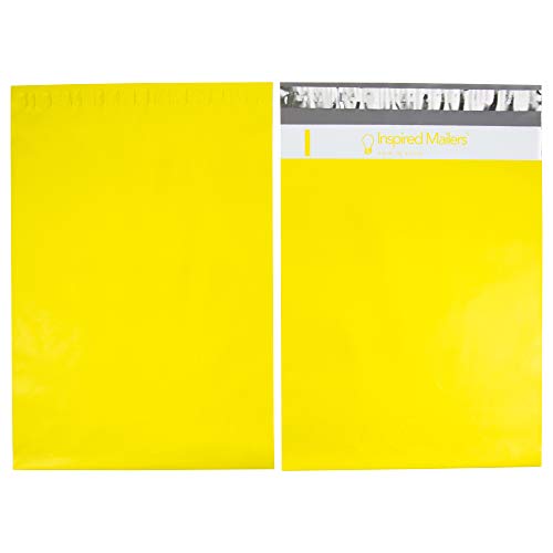Image of Inspired Mailers - Poly Mailers 10x13-100 Pack - Yellow Poly Mailers - Shipping Bags for Small Business - Large Mailers Poly Bags 10x13 Envelopes - Envelope Mailers