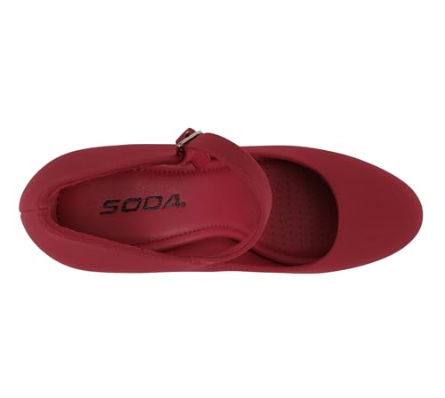 Image of Soda inchAyden inch ~ Women Mary Jane Ankle Strap Cushion High Heel Pump Shoe
