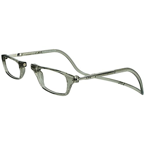 Clic Magnetic Classic Reading Glasses in Smoke +2.50