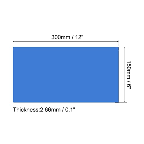 Image of MECCANIXITY PMMA Acrylic Sheets Colored Non Transparent 12 x 6 Inch Light Blue for Glass, DIY, Painting, Art Craft