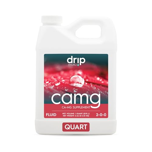 Drip Hydro CaMg Quart | High-Concentration Calcium and Magnesium Supplement with Nitrogen and Iron | Essential Micronutrient Blend for Vigorous Plant Growth