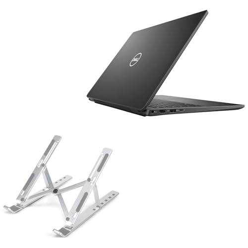 BoxWave Stand and Mount Compatible with Dell Precision 3581 (15.6 in) - Compact QuickSwitch Laptop Stand, Portable Multi Angle Viewing Foldable Riser - Metallic Silver