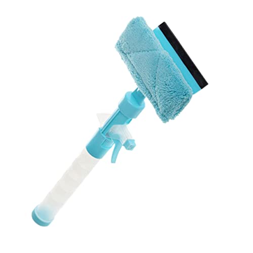 Vaguelly Multi-function Window Cleaner with Water Spray Wiper for Glass Mirrors and Tiles Home and Car Use Blue