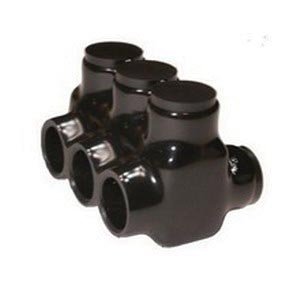 Greaves USAD-2/0-3 Double Sided Pre-Insulated Multi-Cable Connector 14-2/0 AWG Black Crimp Copper Plastic