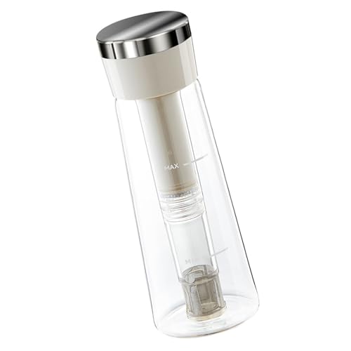 NVOQILIN Tragbare Kaltbrühmaschine für Outdoor-Reisen, auslaufsicheres Design mit effizientem Filter und Edelstahl-Glas-Konstruktion