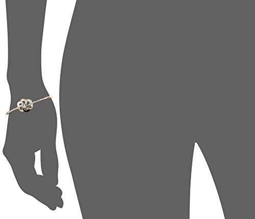 24Kt Rose Plated & Enamel Petal Flower Cuff Bracelet