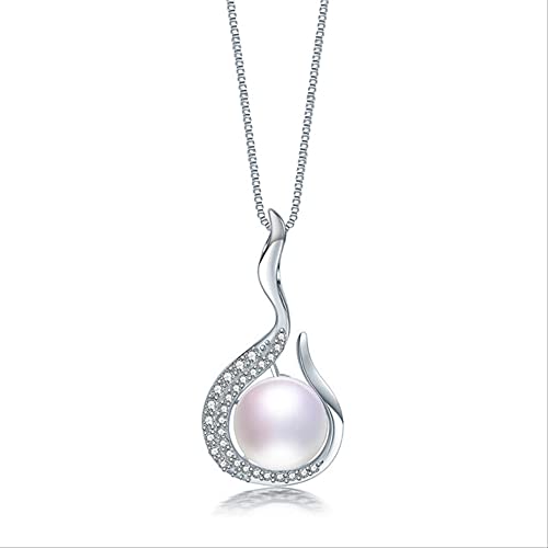 Collier de Perles d'eau douce naturelles, le pendentif en zircon idéal pour offrir