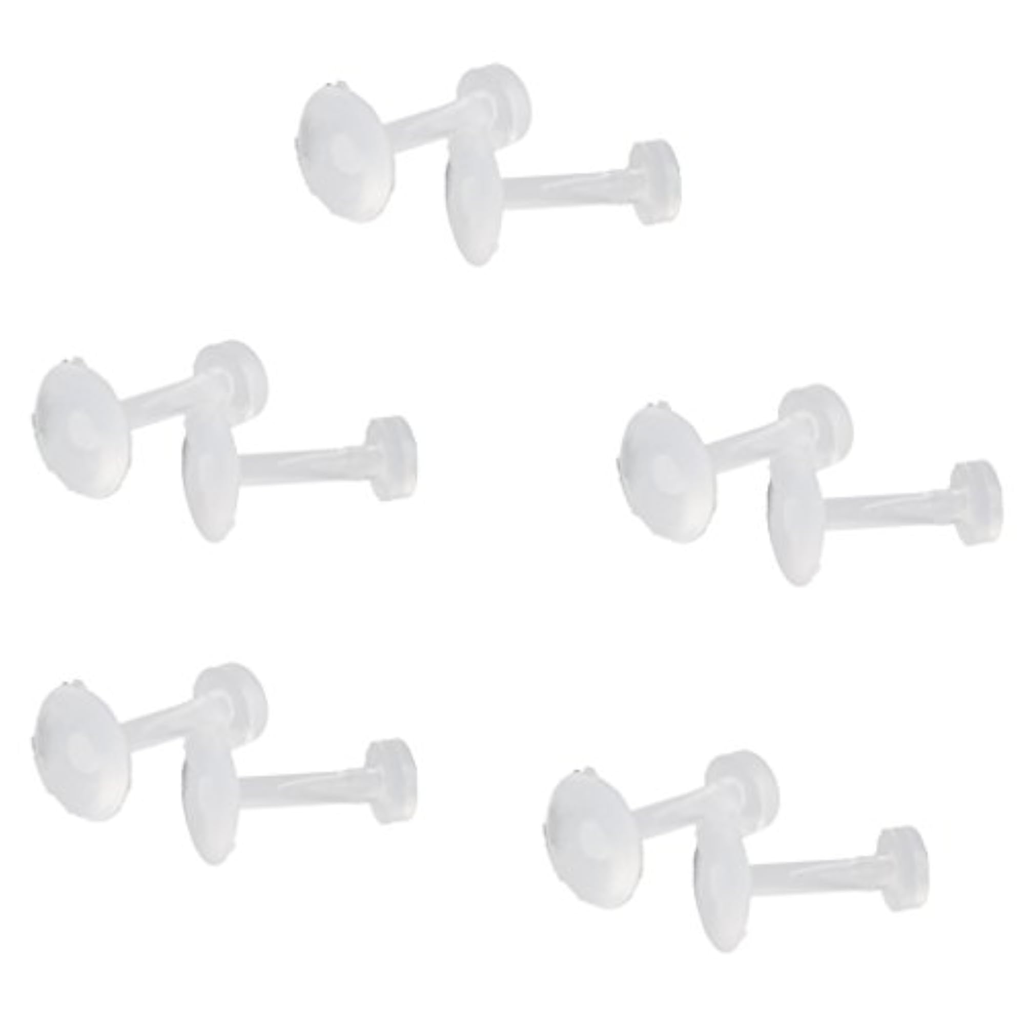 10Pcs Clear Acrylic Nose Retainers Bars for Body Piercing