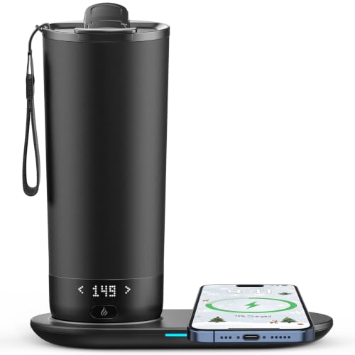 VFZO Temperature Control Heated Travel Mug, 20 Oz
