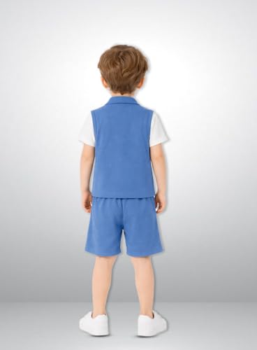 Image of 3BROS Kids Cotton Shirt Shorts Set for Boys Kids Clothing /Boys Clothing Set (Party /Festive) Wear