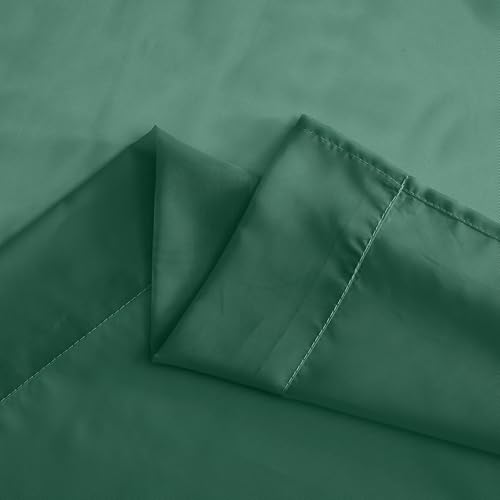 Image of NICETOWN Green Sheer Curtains for Chirstmas Day, Grommet Voile Sheer Window Treatments Airy & Elegant with Light Filtering for Kids Room /Living Room, Set of 2, W54 x L84