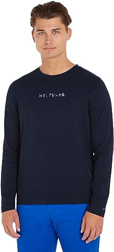 Preisvergleich Produktbild Tommy Hilfiger Herren Langarmshirt Langarm, Blau (Desert Sky), 3XL