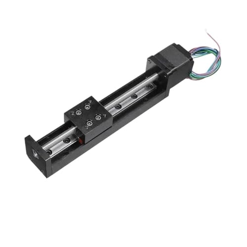 Guidage linéaire glissière T 100mm axe motorisé vis trapézoïdale pas 4mm