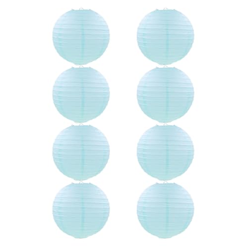 FANSU Colorées Lanterne Papier, 8 PCS Lanterne en Papier à Suspendues, Rond Lampion Papier pour Mariages, Anniversaires, Jardin,Fêtes et Événements...