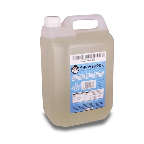SnowShock Slush Syrup 5L Lemonade | Slushy Concentrate Dilute for Ice Slushie Machine - Makes Up To 110 Drinks - Refreshing Frozen Drink Mix for Kids Parties, Cafes, Events & Food Vans | Vegan