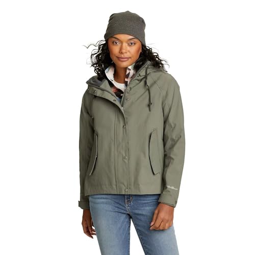 Eddie Bauer Womens Port Townsend Waterproof Rain Jacket Waterproof Sprig Medium