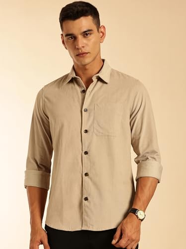Image of Thomas Scott Men's Cotton Slim Fit Premium Corduroy Casual Shirt