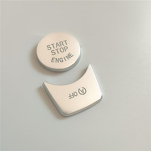 DELURA Compatibile con BMW Serie 1 2 3 4 F20 Berlina F22 F30 F35 2013-2017 2018 2019 Auto Pulsante Freno A Mano Centrale Lato Sinistro Copertura Decorativa Adesivo Trim(C)