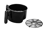 Zenith AirMax Small, Compact Air Fryer Healthy Cooking, 2.1 Qt, Nonstick, User Friendly and Adjustable Temperature Control w/ 30 Minute Timer & Auto Shutoff, Dishwasher Safe Basket, Black (2L)
