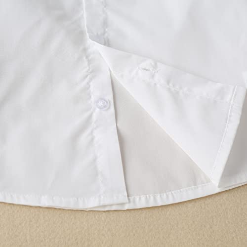 Wasaigood Toddler Girls Pu Skirt Set Long Sleeve Lace Shirt Suspender Dress Baby Girl Mini Leather Skirts Outfits Set (Black,1-2 Years) #TOP3