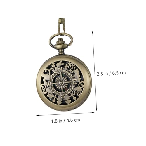 Brújula de bolsillo retro POPETPOP en aleación de zinc miniatura 2