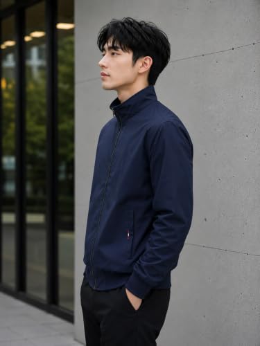 Image of TAGAS Men's Regular Jacket Fit For Casual Wear || Low-Cut Standing Collar || Men's Track Jackets | Stylish Jacket For Men ||Regular Fit Zip-Up Casual jacket|| bomber jacket for men
