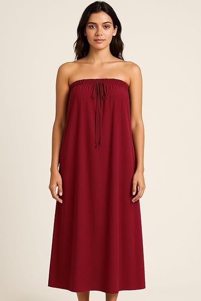 ud professional salon facial gown for women & men reusable, free size, lightweight beauty parlour gown for spa, makeup, hair cutting, massage & salon use | comfortable & easy to wash (maroon)