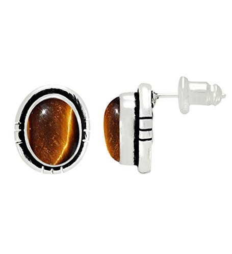 Tiger Eye Earrings For Women, Stud Earrings For Women, Brown Stone Earrings For Women #TOP1