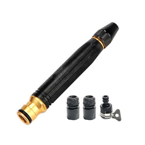 Heavy Duty Adjustable Twist Hose Nozzle Jet Sweeper Nozzle, Boquilla de manguera de jardín de alta presión, patrones de pulverización ajustables de mano, boquilla de presión de manguera de agua