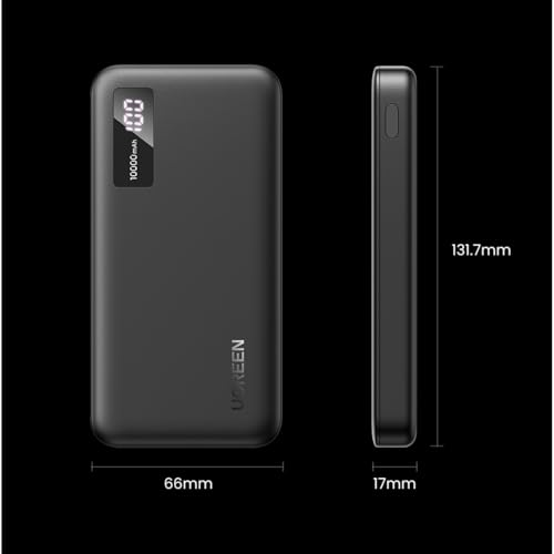 Ugreen PowerBank 10000mAh Carga Rápida Bidireccional 20W Negra – vue 3