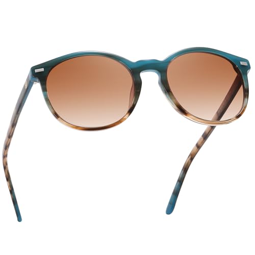 DUCO Polarized Sunglasses for Women Retro Round Women's Sunglasses Classic Vintage UV400 Shades DC1230