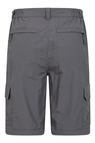 Mountain Warehouse Explore Mens Zip-Off Trousers - Short Length, UV Protect Max, Zip Off Pants - for Spring Summer, Walking, Hiking, Outdoors & Trekking Grey (Short Length) Men's W34 - Image 8
