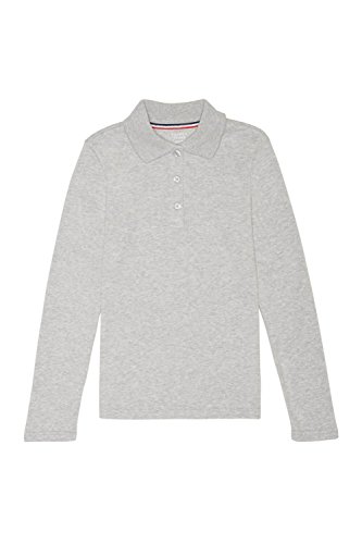 Image of French Toast Girls' Uniform Long Sleeve Polo with Picot Collar (Standard & Plus)
