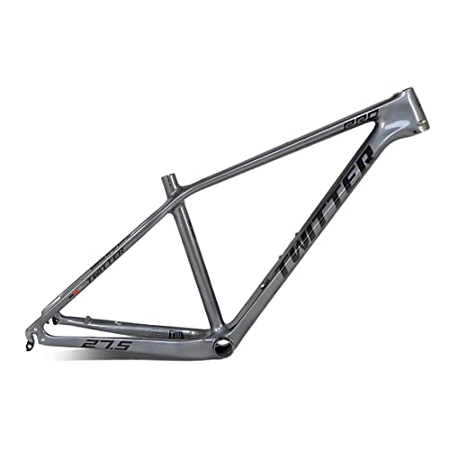 QAZXDRFG Cuadro de Fibra de Carbono para Bicicletas de montaña de 27,5' y 29' con liberación rápida, 135 mm, 42 x 52 mm, enrutamiento Interno de dirección BB92 (Color: Gris Oscuro, tamaño: 19 x 29)