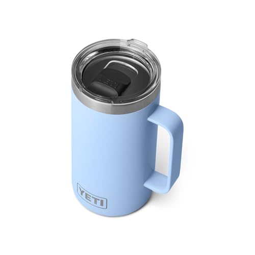Image of YETI Rambler 24 oz Mug, Vacuum Insulated, Stainless Steel with MagSlider Lid, Big Sky Blue