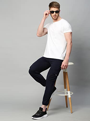 Image of Kraasa Men's Stylish Relaxed Regular Fit Cargos Trousers
